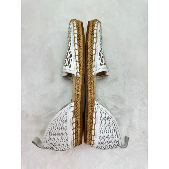 Via Spiga White Studded Slip On Sandals Size 5.5 M - Picture 4 of 8